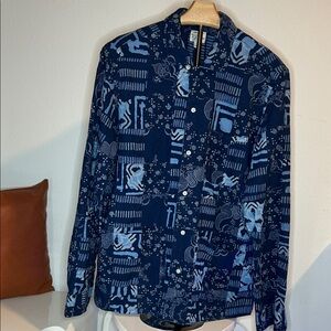 J.CREW Madras Camp-Collar Shirt (Indigo)